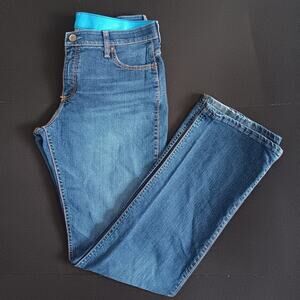 Wrangler Q-Baby Jeans 13/14 x 36 Dark Wash Bootcut Stretch Cowgirl Western